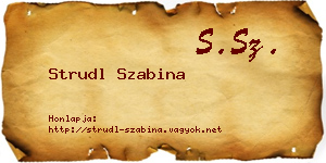 Strudl Szabina névjegykártya