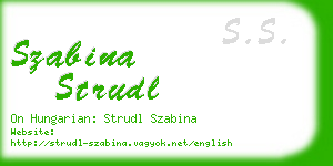 szabina strudl business card